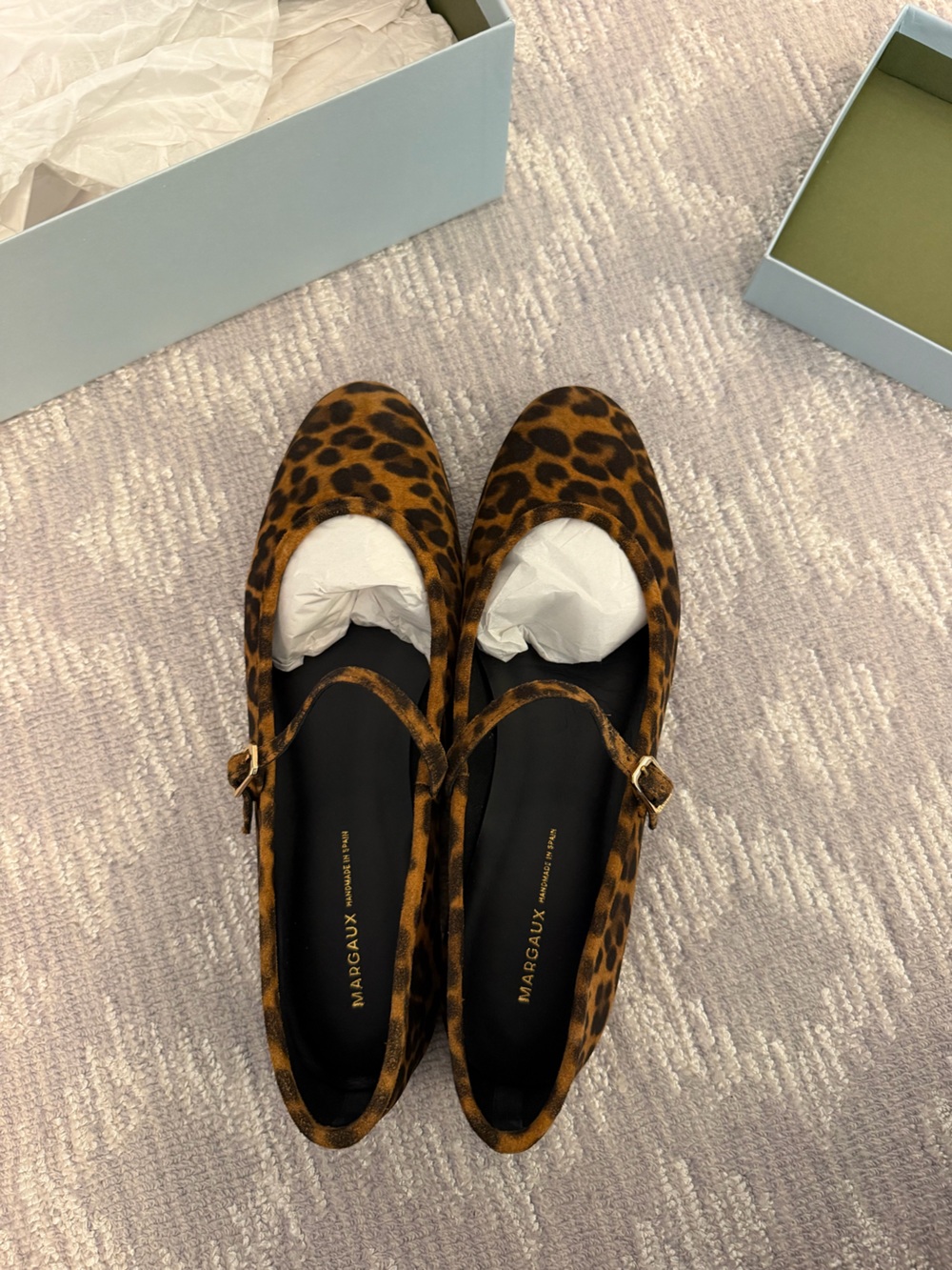 Margaux Leopard-Print Mary Jane Flats - Brown & Black